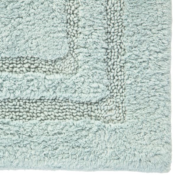 COTTON BORDER ETHER BLUE 50x80 Bath Mat
