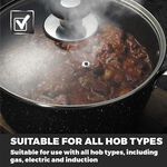 Tower Precision Black 24cm Casserole