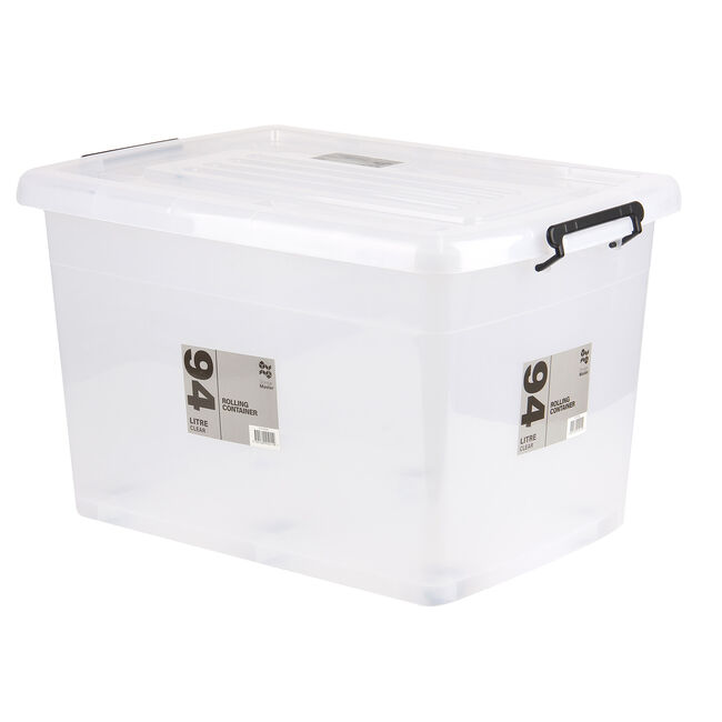 94l Rolling Storage Container Clear, Large Rolling Storage Containers