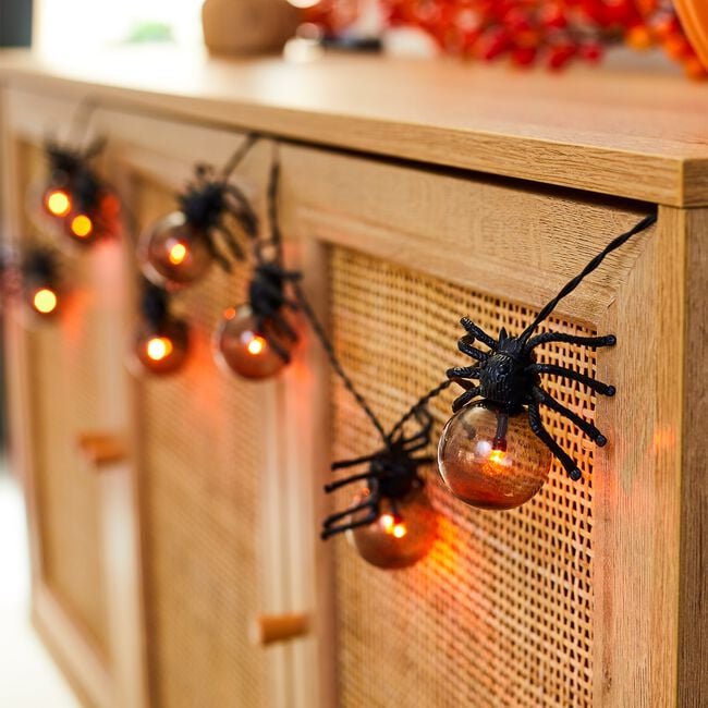 10 LED Spider String Lights -  Orange 