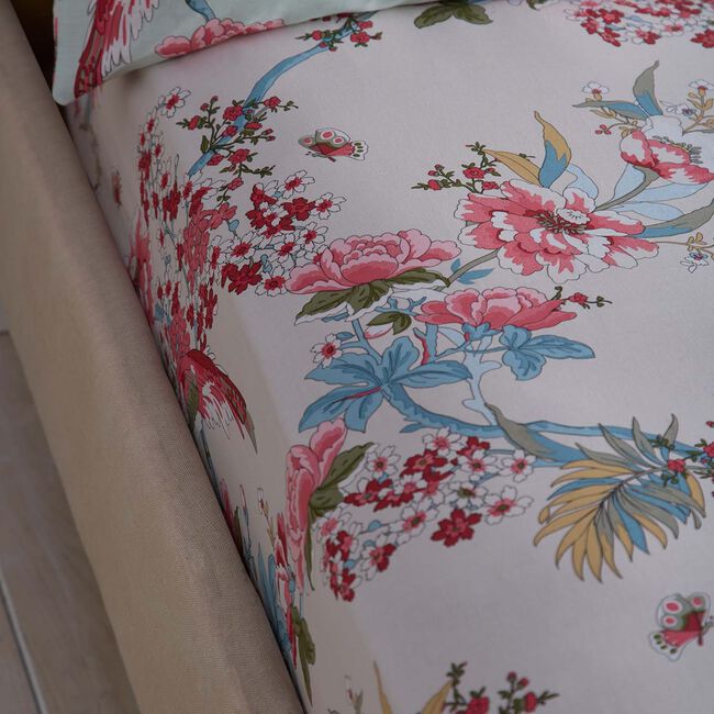 DANAE GREEN/NAT Single Fitted Sheet