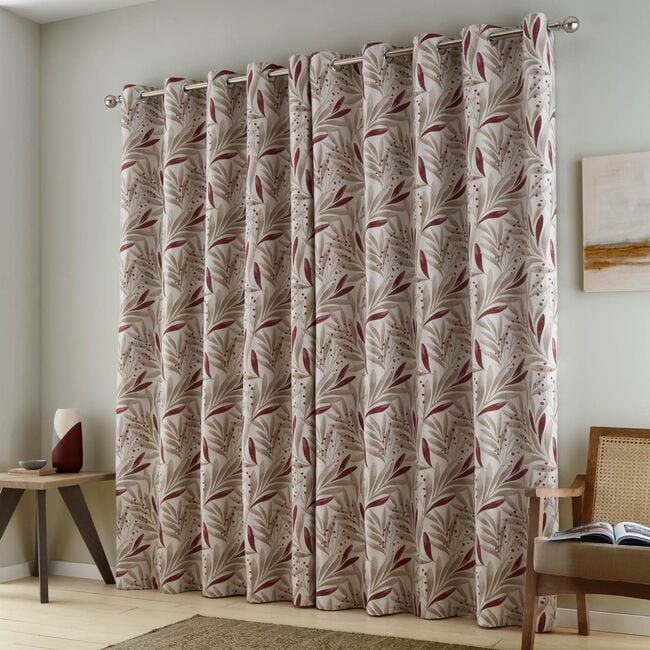 BERRY LEAF RED 132X90 Curtain