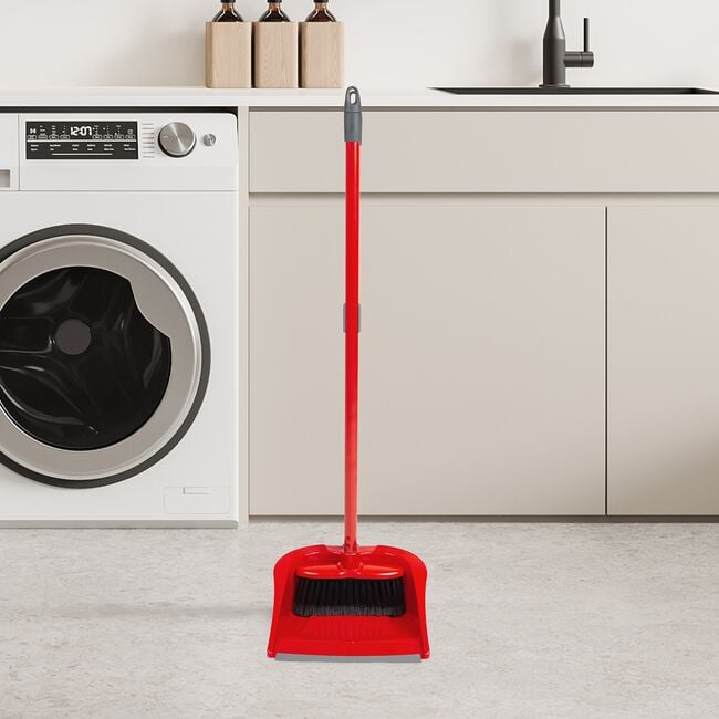 Wham Klean Long Handle Dustpan and Brush Set