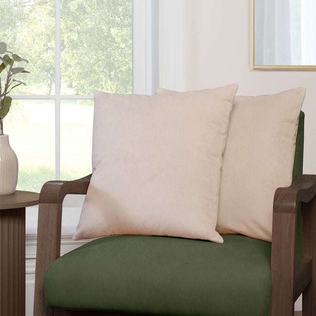 Velvet Natural Cushion Covers 2 Pack - 45 x 45cm