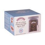 Kilner Fresh 4 Piece Glass Spice Jar Set