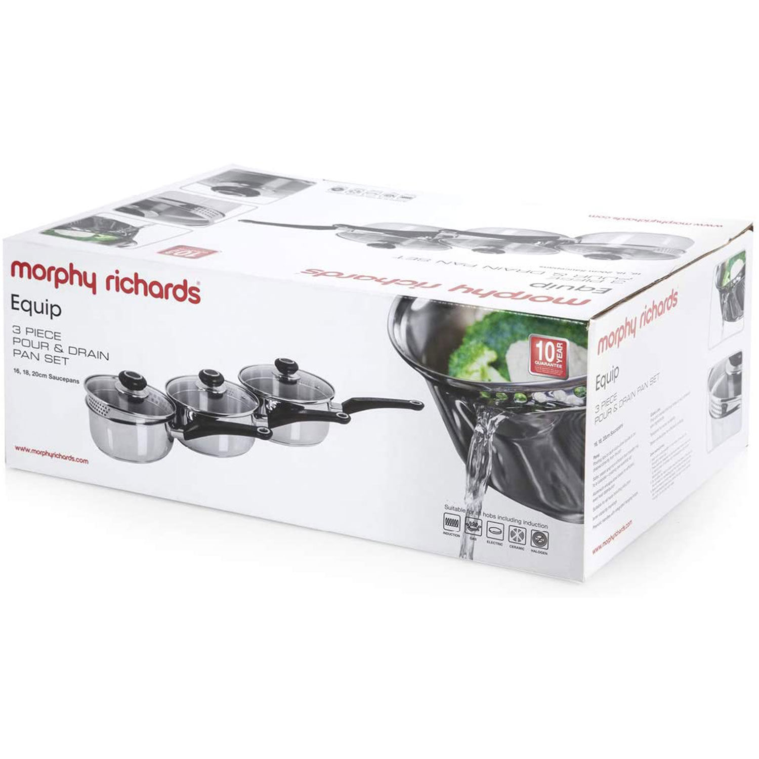 Morphy Richard Draining 3 Piece Cookware Set Home Store More