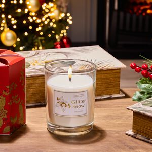 Cashel Living Glitter Snow Candle Jar