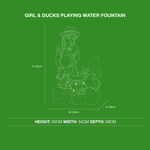 Girl & Ducks Playing Garden Water Feature