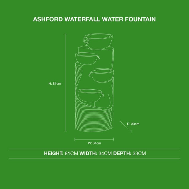 Ashford Waterfall Garden Water Feature