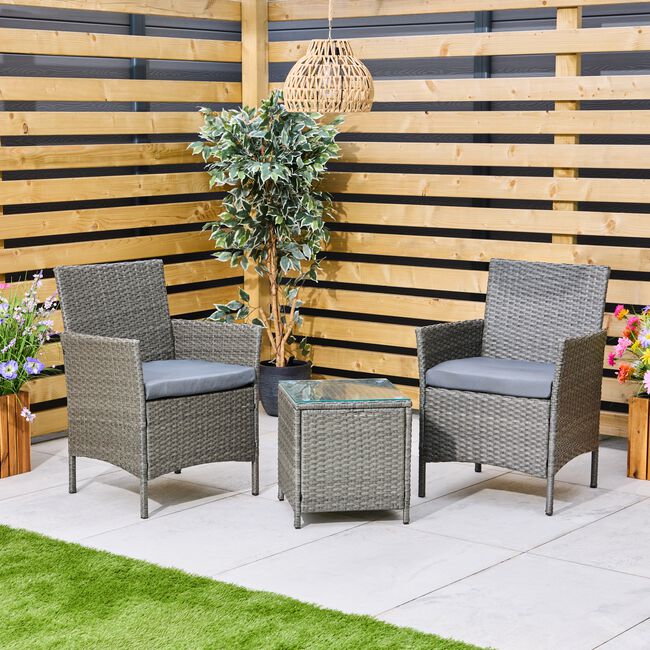 Treviso Rattan Bistro Set 3 Piece