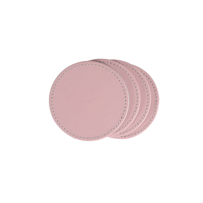 Reversible Round Coasters 4 Pack - Grey & Blush