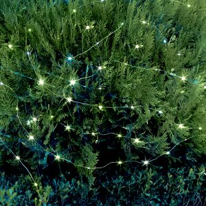 100 LED Solar Copper String Lights - White