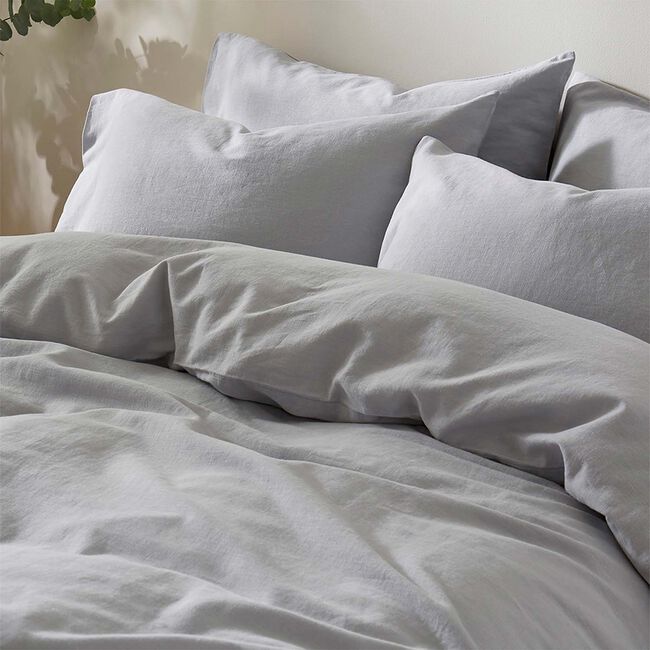 SINGLE DUVET COVER Martex Touch of Linen Ice Blue