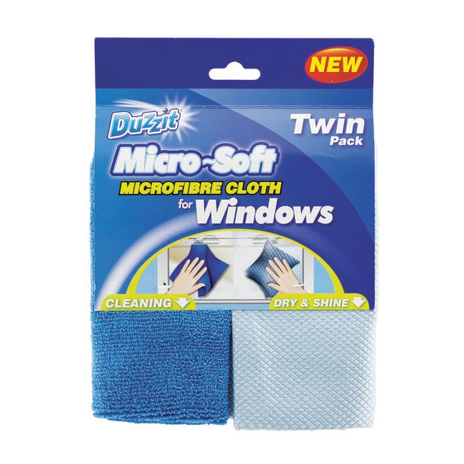 Duzzit Micro-Soft Window Cloth - 2pk