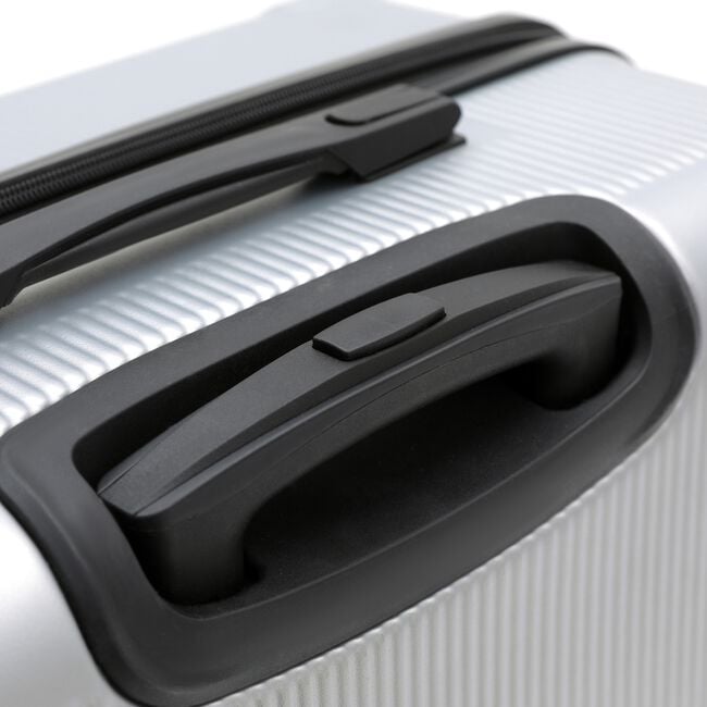 LARGE LIGHTWEIGHT HARDSHELL LUGGAGE - METALLIC SILVER