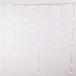 720 Warm White Snow Falling Icicle Lights
