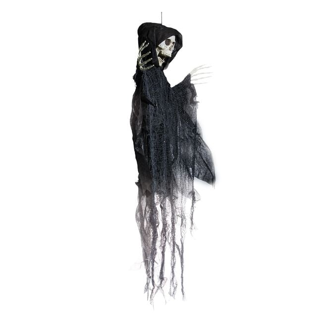 Halloween Grim Reaper In Black Cloak 75cm