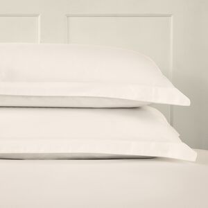 OXFORD PILLOWCASE PAIR 400 Threadcount Bamboo/Cotton White