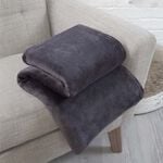 NICOLE DAY FLEECE Charcoal 150x180cm Throw            