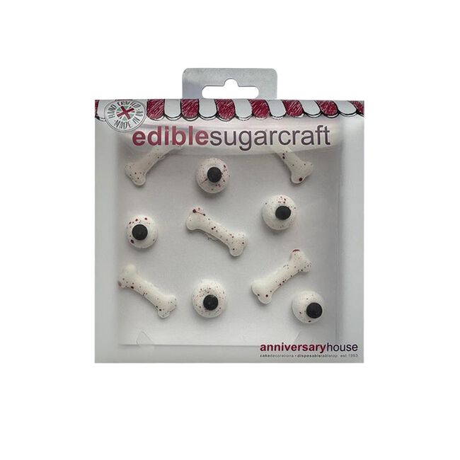 Halloween Eerie Eyeballs & Bones Sugar Toppers