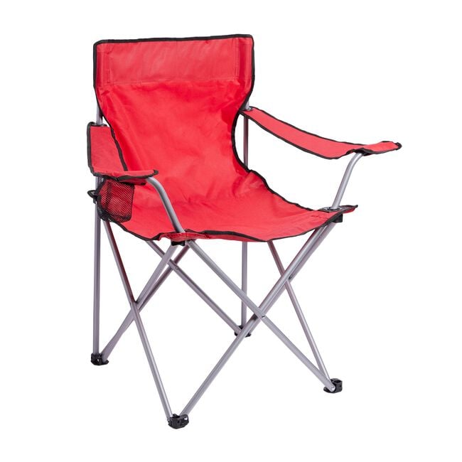 FOLDING ARMCHAIR With Cupholder - Red