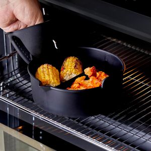 Tower Black Round Air Fryer Tray with Divider