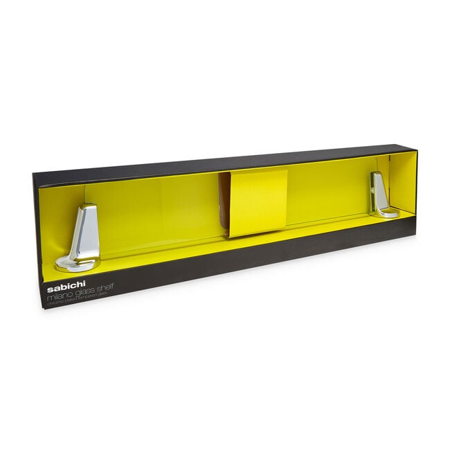 Milano 50cm Glass Bathroom Floating Shelf