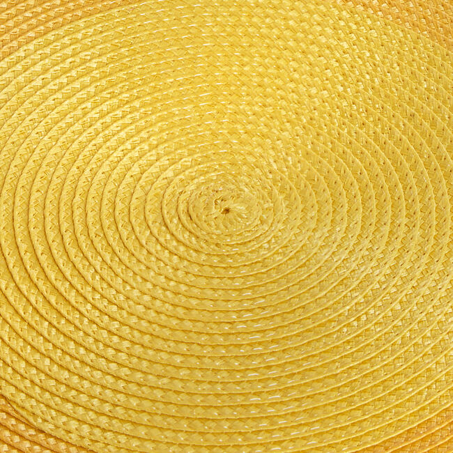 Ombre Round Woven Place Mat Ochre