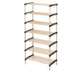 Shoe Rack 7 Layer Pine Wood 