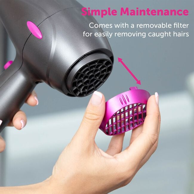 Carmen Neon 2000W Hair Dryer & Brushes Set