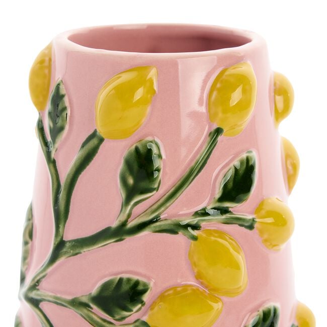 Pink Lemon Ceramic Vase
