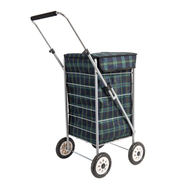 Sabachi Angus 4 Wheel Tartan Shopping Trolley