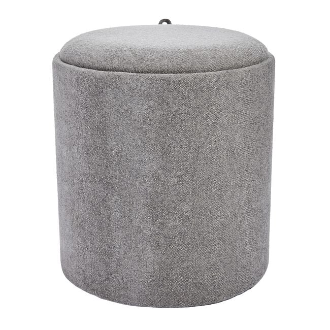 LARGE LIGHT GREY OTTOMAN With Tray