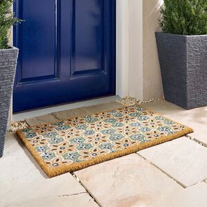 My Mat Sage Woodblock Coir Door Mat 45cm x 75cm