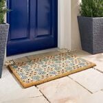 My Mat Sage Woodblock Coir Door Mat 45cm x 75cm