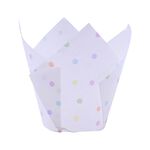 PME Rainbow Polka Dot 24 Tulip Muffin Cases
