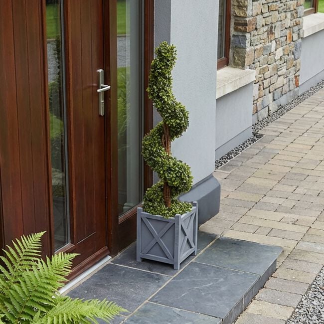 Artificial Spiral Boxwood Topiary Tree 93cm