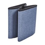 OVAL LINEN FOLDABLE SMALL Slate Ottoman