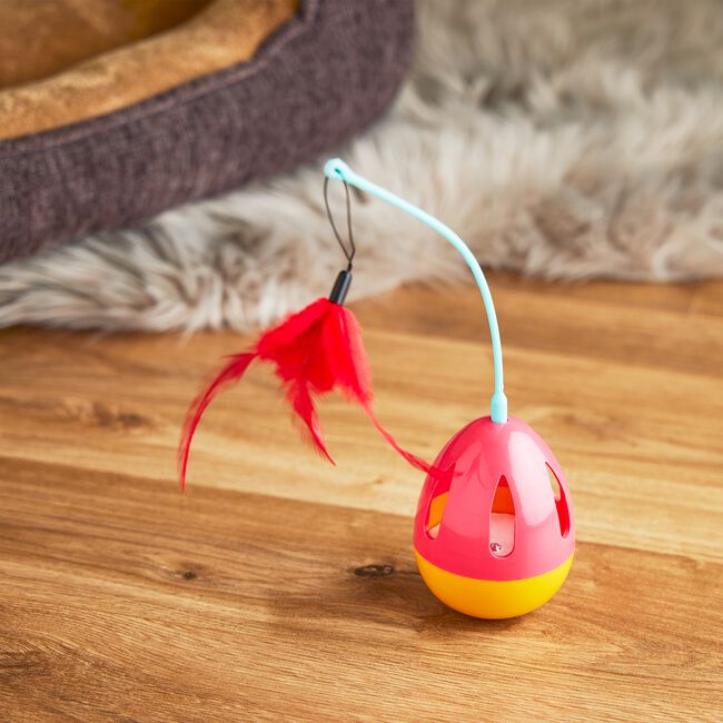 Rolling Balance Feather Cat Toy