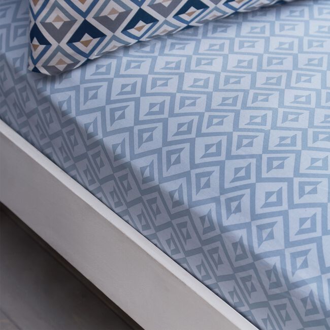 JENKINS BLUE Single Fitted Sheet