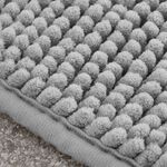 CATHERINE LANSFIELD EXTRA LONG BOBBLE BATH MAT SILVER