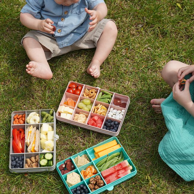 Melii Grey Compartment Snackle Lunch Box