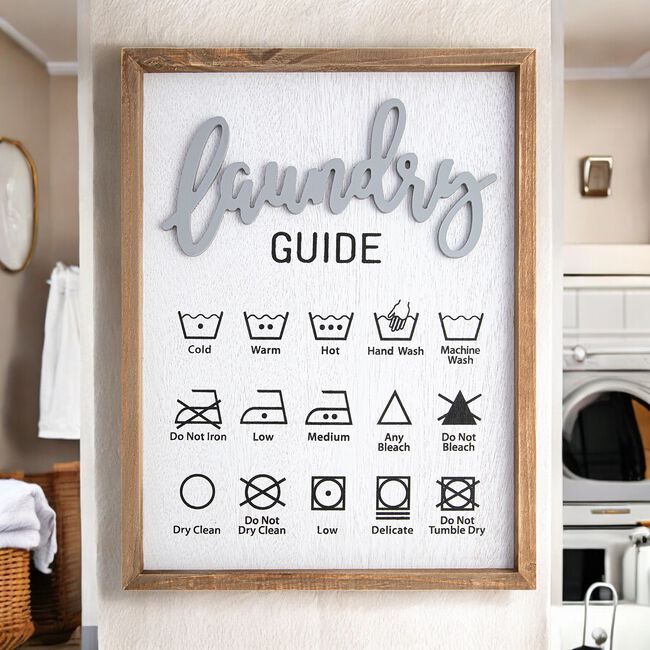 Laundry Guide Wall Plaque