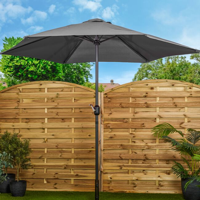 2.7M CRANK Sun Parasol - Grey