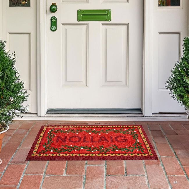 Nollaig Red Doormat 40cm x 70cm 