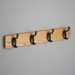 4 Hook Modern Ash Coat Rack