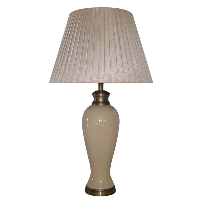 Cream Crackle Ceramic Lamp