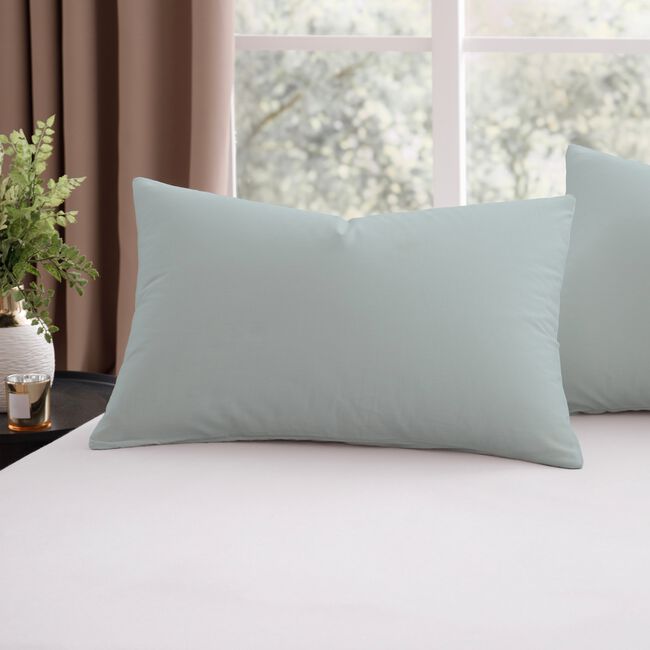 Nicole Day Housewife Pillowcase Pair - Duck Egg