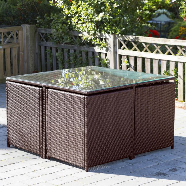 Capri 5-Piece Rattan Cube Set