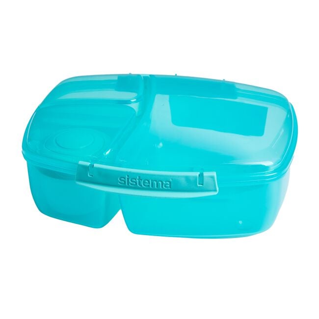 Sistema Triple Split Lunch Box with Yogurt Pot